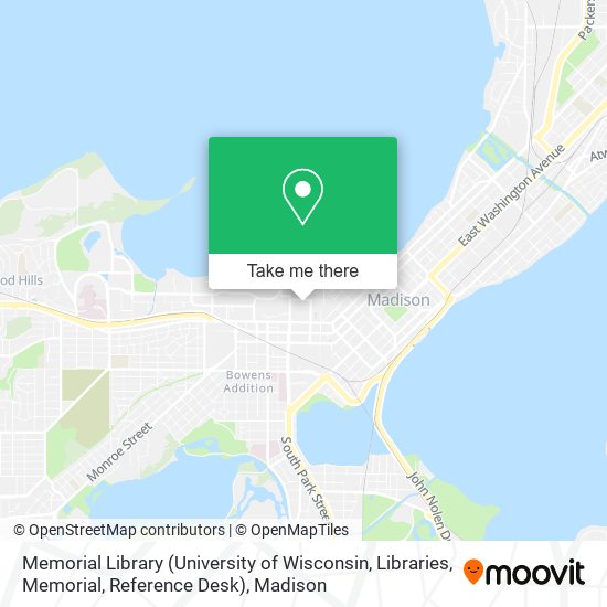 Memorial Library (University of Wisconsin, Libraries, Memorial, Reference Desk) map