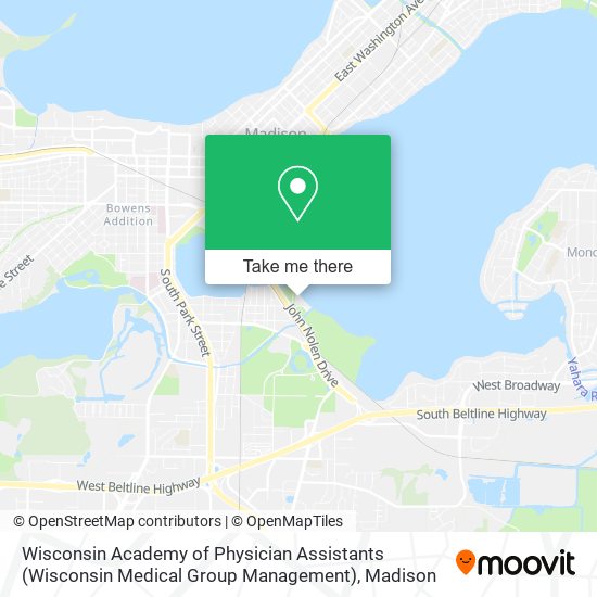 Wisconsin Academy of Physician Assistants (Wisconsin Medical Group Management) map