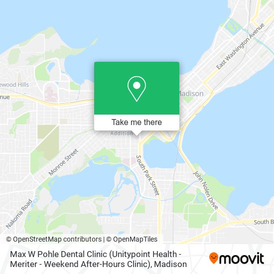 Max W Pohle Dental Clinic (Unitypoint Health - Meriter - Weekend After-Hours Clinic) map