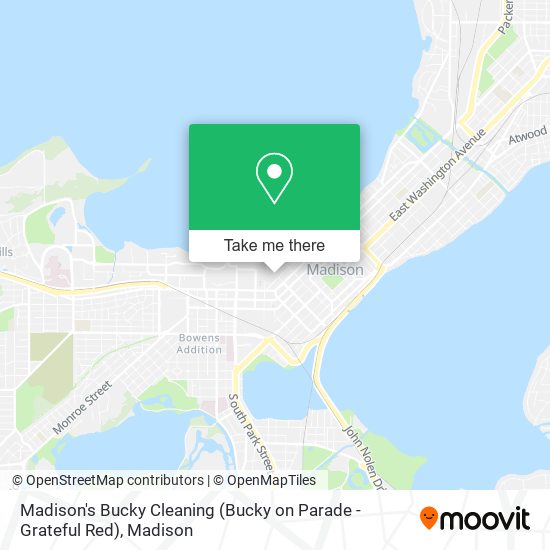 Madison's Bucky Cleaning (Bucky on Parade - Grateful Red) map