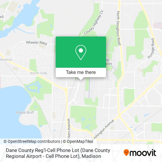 Dane County Reg'l-Cell Phone Lot (Dane County Regional Airport - Cell Phone Lot) map