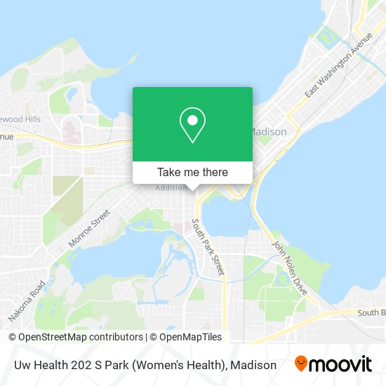 Uw Health 202 S Park (Women's Health) map