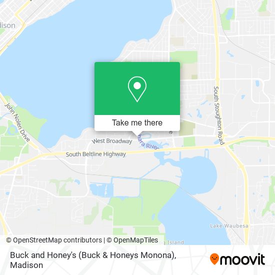 Buck and Honey's (Buck & Honeys Monona) map