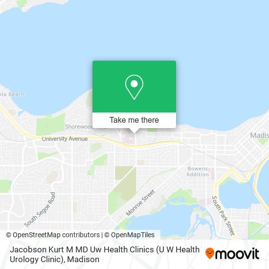 Jacobson Kurt M MD Uw Health Clinics (U W Health Urology Clinic) map