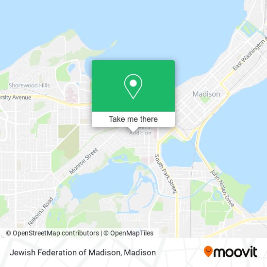 Jewish Federation of Madison map