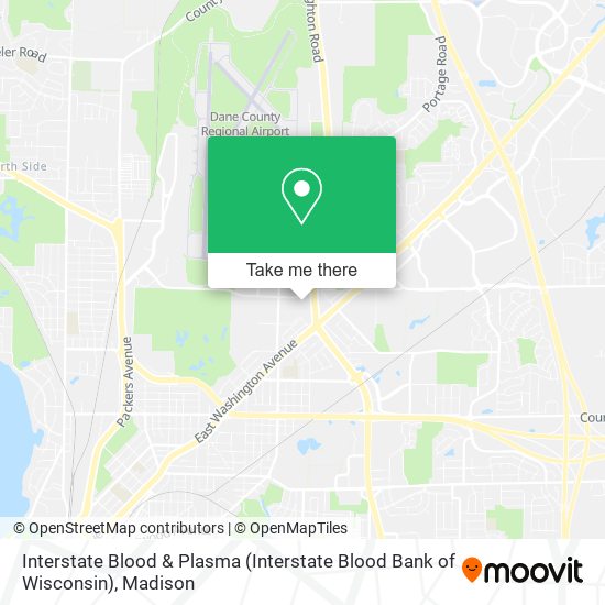 Mapa de Interstate Blood & Plasma (Interstate Blood Bank of Wisconsin)