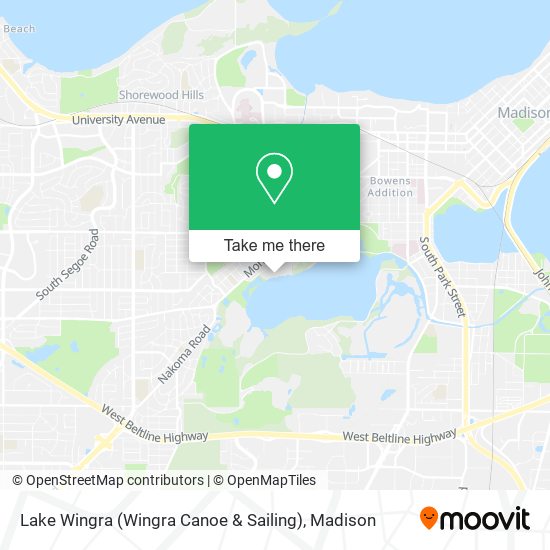 Lake Wingra (Wingra Canoe & Sailing) map