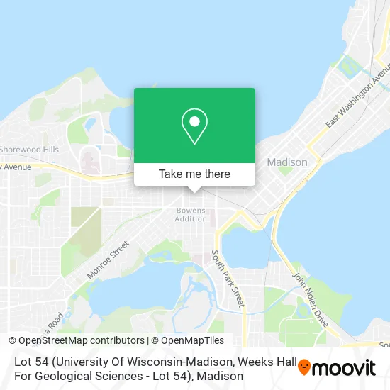Lot 54 (University Of Wisconsin-Madison, Weeks Hall For Geological Sciences - Lot 54) map