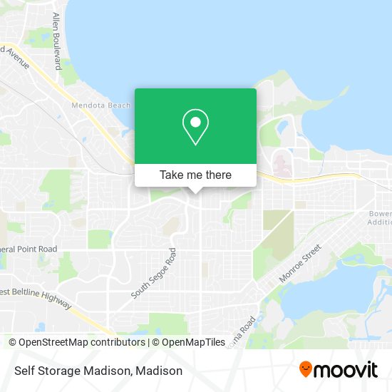 Self Storage Madison map