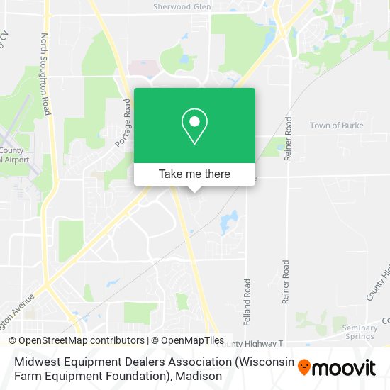 Mapa de Midwest Equipment Dealers Association (Wisconsin Farm Equipment Foundation)