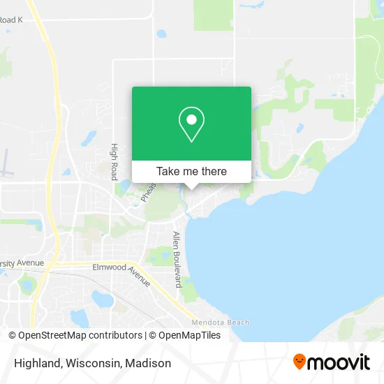 Highland, Wisconsin map