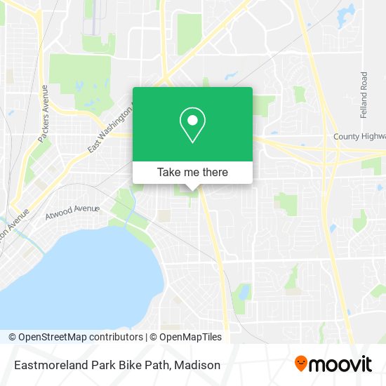 Mapa de Eastmoreland Park Bike Path