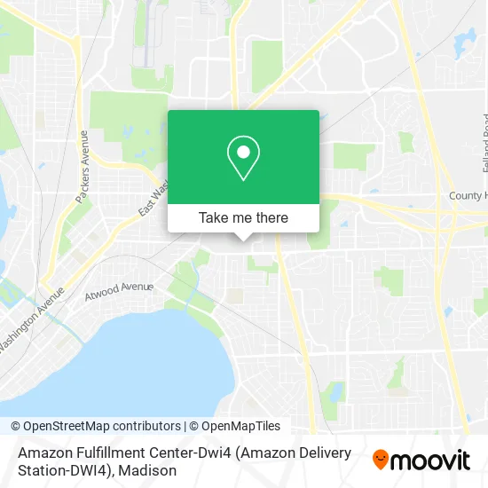 Mapa de Amazon Fulfillment Center-Dwi4 (Amazon Delivery Station-DWI4)