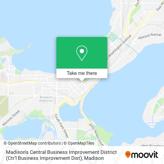 Madison's Central Business Improvement District (Ctr’l Business Improvement Dist) map