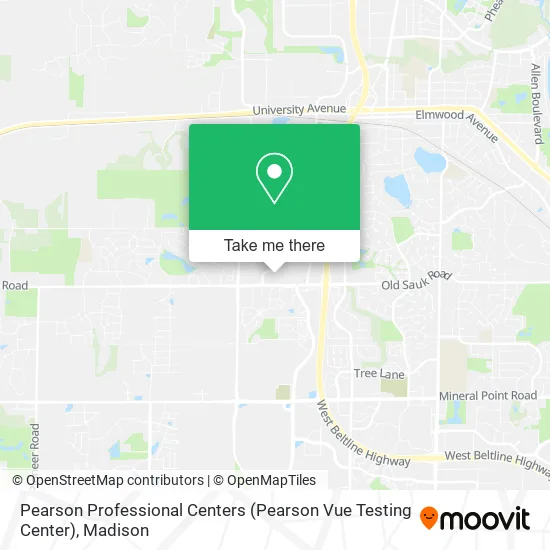 Mapa de Pearson Professional Centers (Pearson Vue Testing Center)