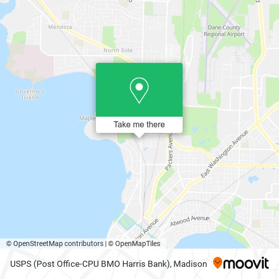 USPS (Post Office-CPU BMO Harris Bank) map