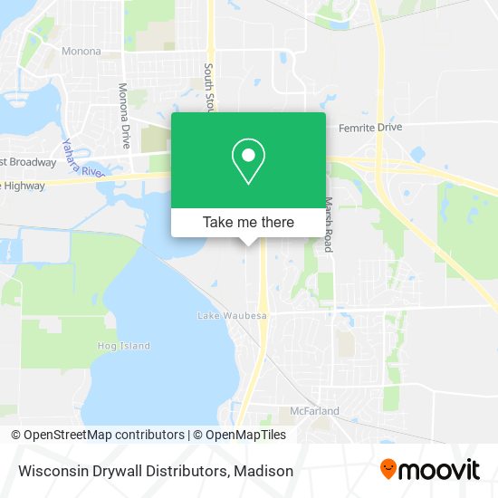 Wisconsin Drywall Distributors map