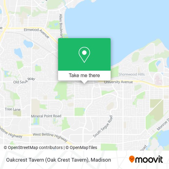 Mapa de Oakcrest Tavern (Oak Crest Tavern)