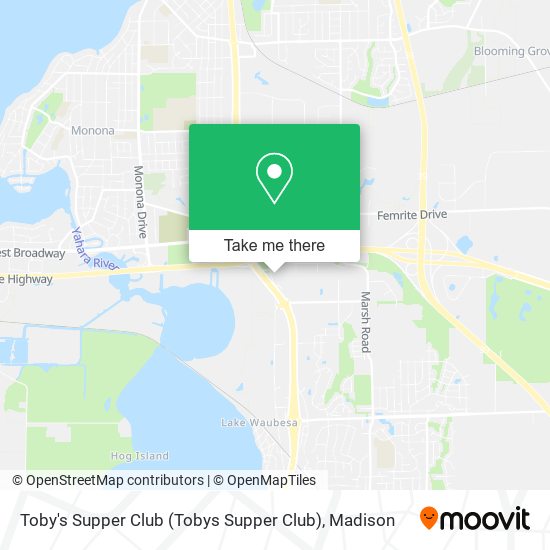 Toby's Supper Club (Tobys Supper Club) map