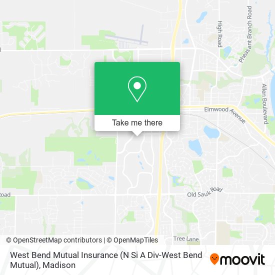 West Bend Mutual Insurance (N Si A Div-West Bend Mutual) map