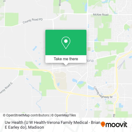 Uw Health (U W Health-Verona Family Medical - Brian E Earley do) map