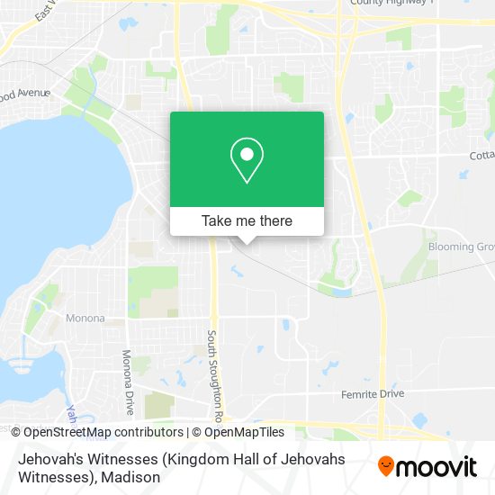 Mapa de Jehovah's Witnesses (Kingdom Hall of Jehovahs Witnesses)