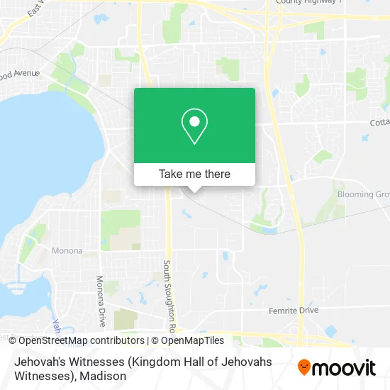 Mapa de Jehovah's Witnesses (Kingdom Hall of Jehovahs Witnesses)