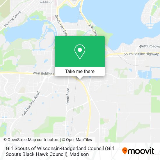 Girl Scouts of Wisconsin-Badgerland Council (Girl Scouts Black Hawk Council) map