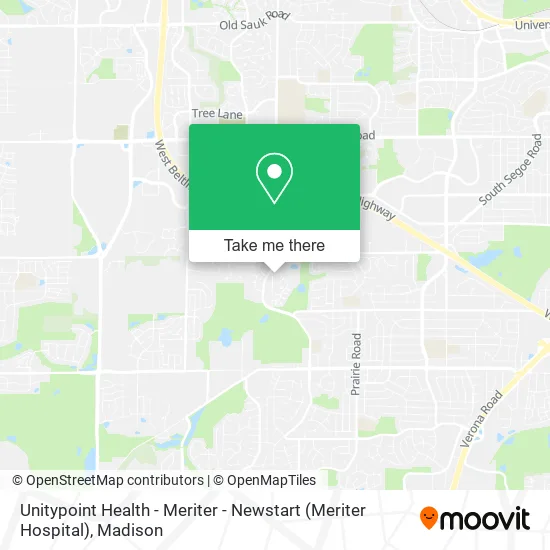 Unitypoint Health - Meriter - Newstart (Meriter Hospital) map