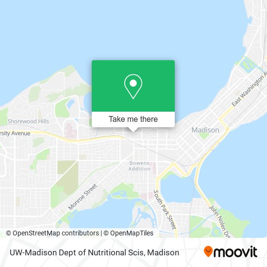 Mapa de UW-Madison Dept of Nutritional Scis