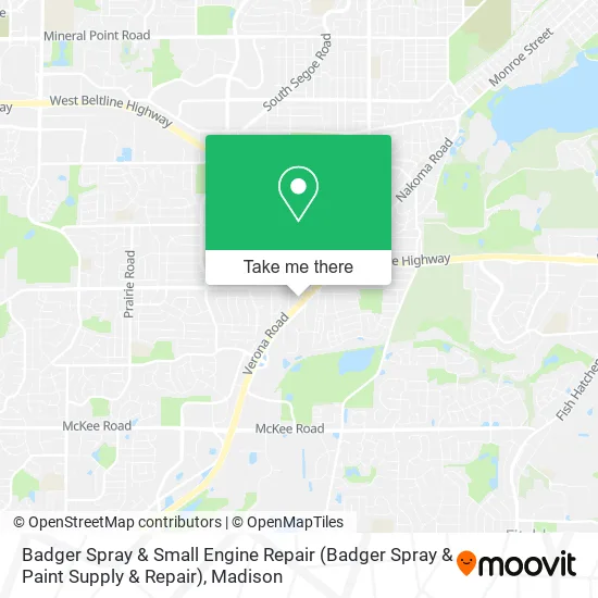Mapa de Badger Spray & Small Engine Repair (Badger Spray & Paint Supply & Repair)