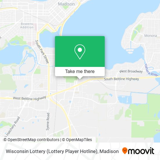 Wisconsin Lottery (Lottery Player Hotline) map