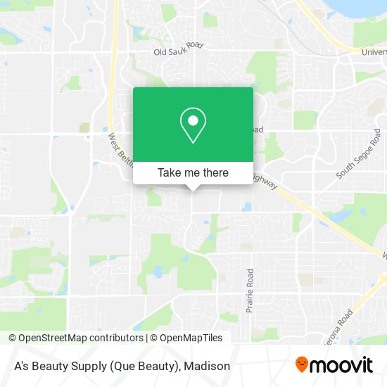 Mapa de A's Beauty Supply (Que Beauty)