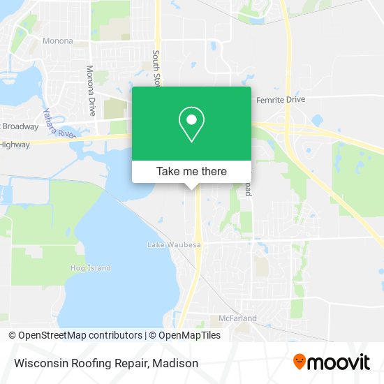 Mapa de Wisconsin Roofing Repair