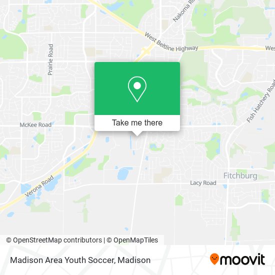 Madison Area Youth Soccer map