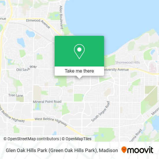Glen Oak Hills Park map
