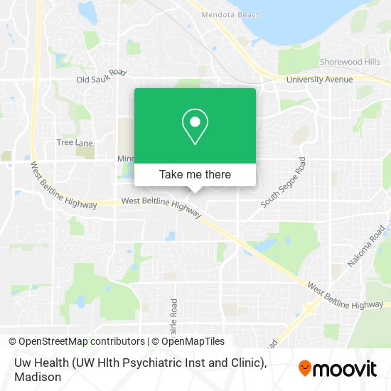 Uw Health (UW Hlth Psychiatric Inst and Clinic) map