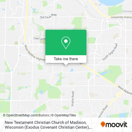 Mapa de New Testament Christian Church of Madison, Wisconsin (Exodus Covenant Christian Center)