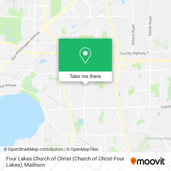 Four Lakes Church of Christ map