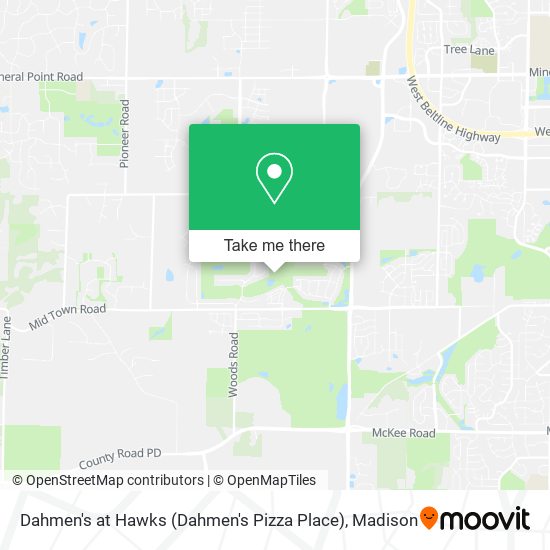 Dahmen's at Hawks (Dahmen's Pizza Place) map
