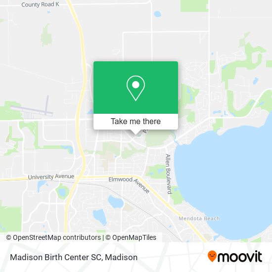 Madison Birth Center SC map