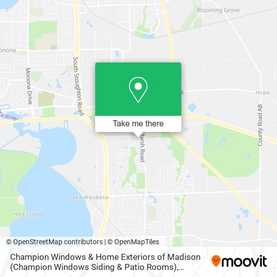 Champion Windows & Home Exteriors of Madison (Champion Windows Siding & Patio Rooms) map