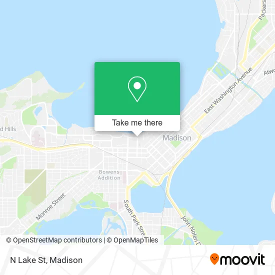 N Lake St map