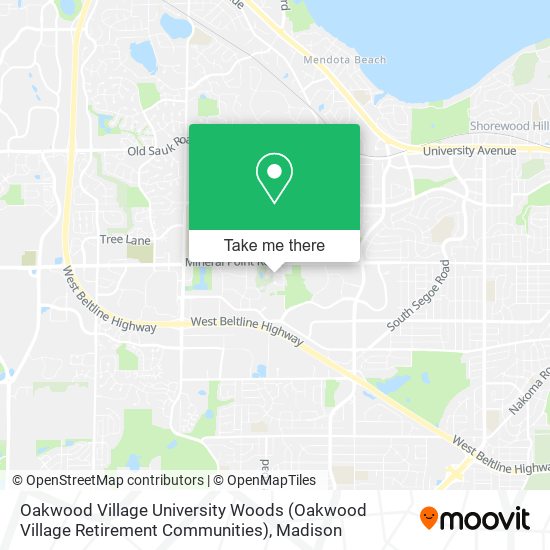 Mapa de Oakwood Village University Woods (Oakwood Village Retirement Communities)