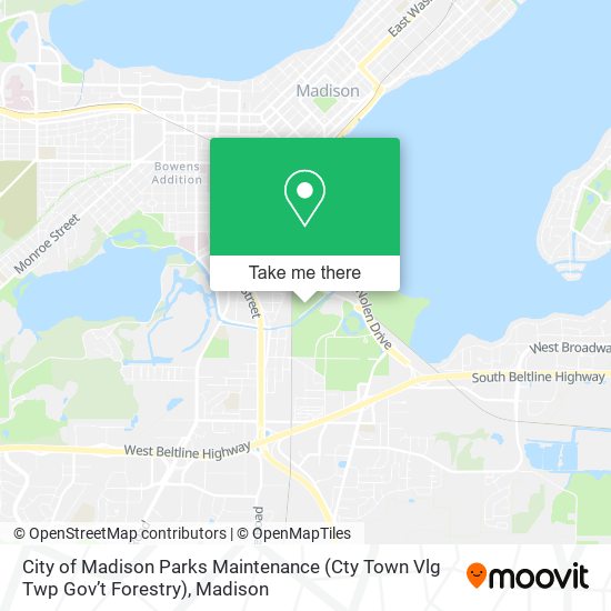 City of Madison Parks Maintenance (Cty Town Vlg Twp Gov’t Forestry) map