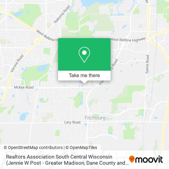 Mapa de Realtors Association South Central Wisconsin