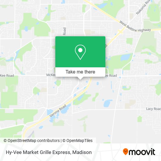 Mapa de Hy-Vee Market Grille Express