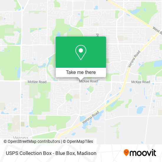 Mapa de USPS Collection Box - Blue Box