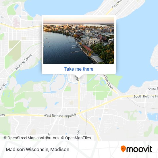 Madison Wisconsin map