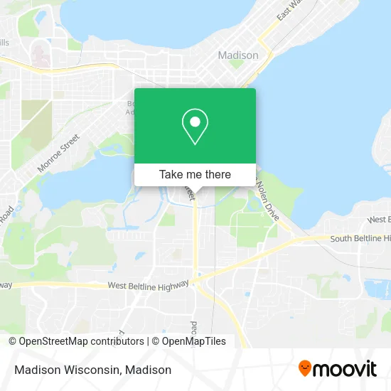 Madison Wisconsin map